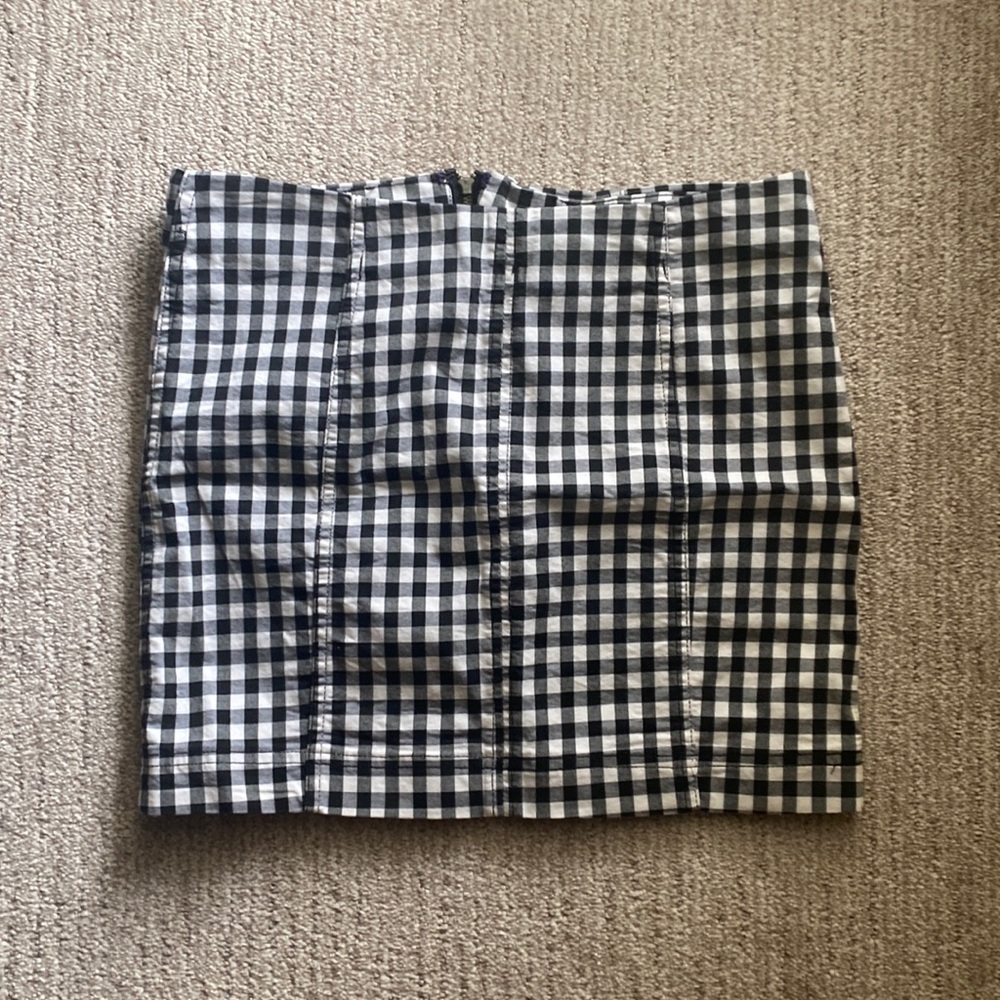 Free People Modern Femme Gingham Skirt